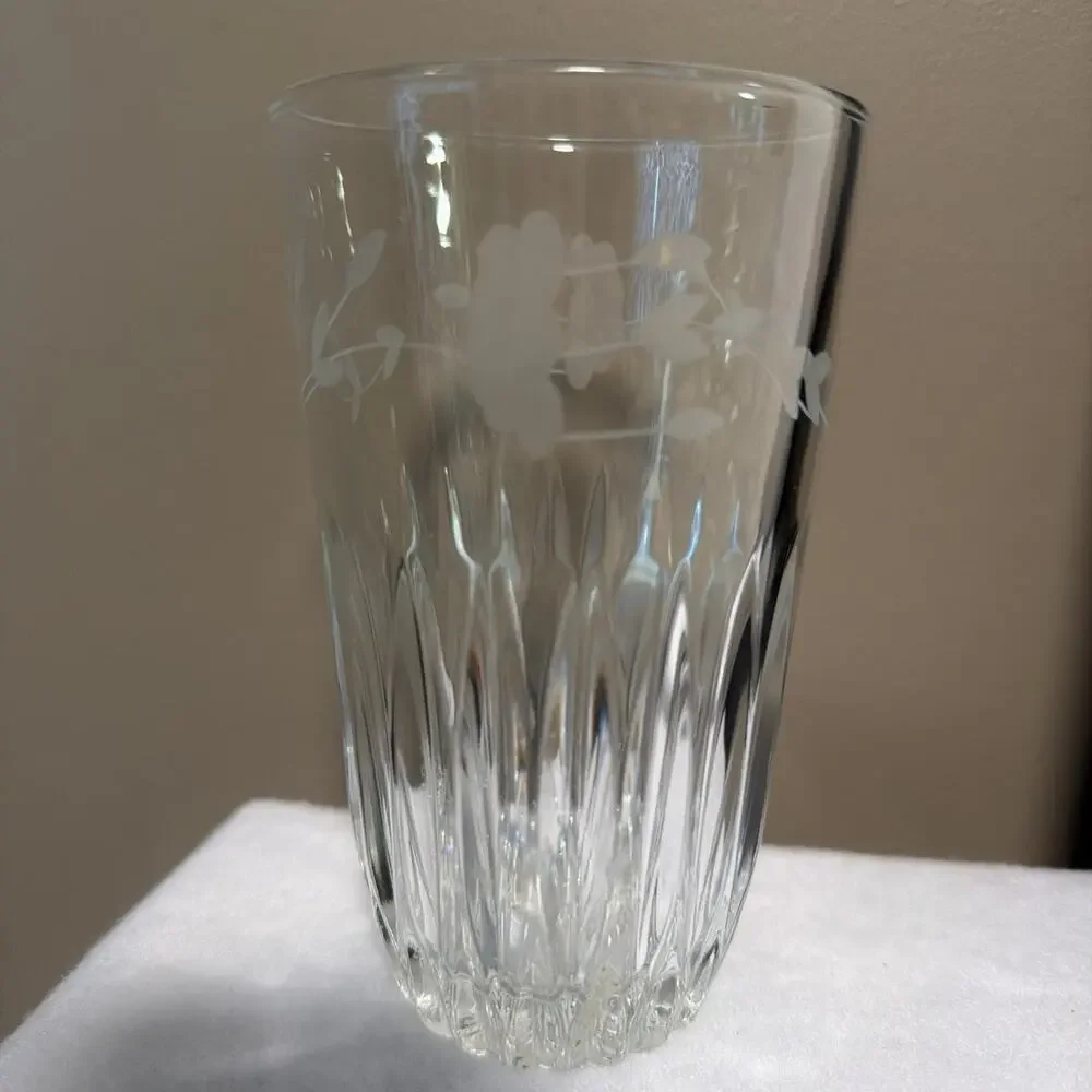 Vintage Princess House Heritage 12 oz Etched Floral Design, 1 tumbler